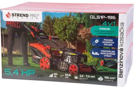 Sammer Kosačka Sammer QL51P-196, benzínová, 4,0 kW, záber 51 cm, s pojazdom, LONCIN 111826