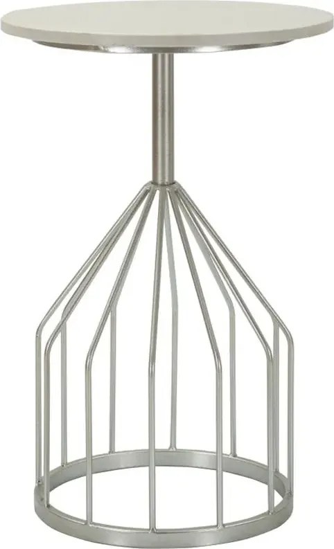 Odkladací stolík Cup 37 cm mramor/strieborný