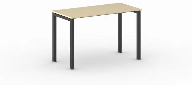 Rokovací stôl Square s čiernou podnožou 1200 x 600 x 750 mm, dub prírodný