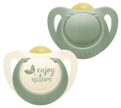 NUK Latexový cumlík NUK For Nature 0-6m 2 ks zelená