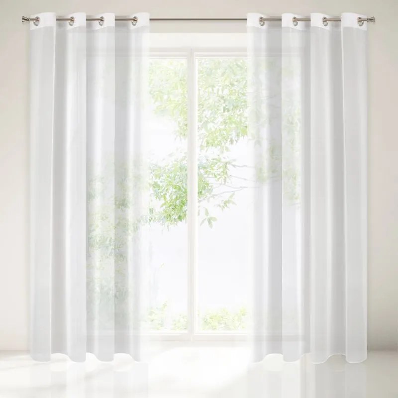 Biela záclona ALEXA 135x250 cm