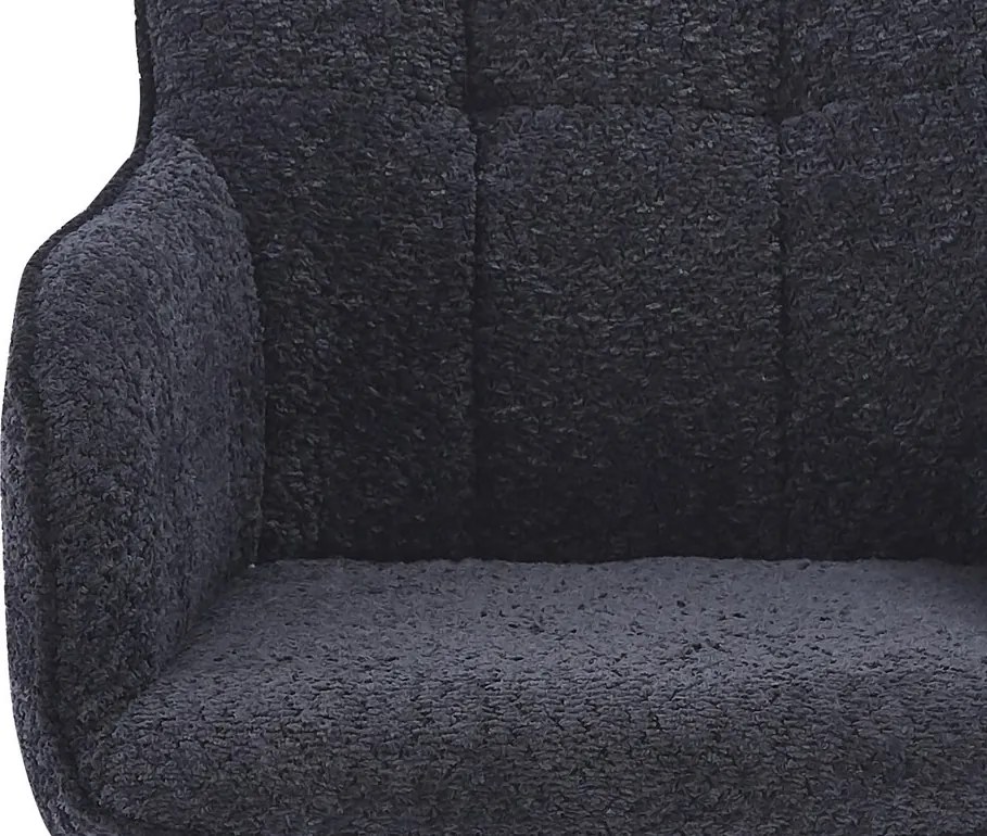 Jedálenská stolička Francis, tmavo šedá štruktúrovaná látka