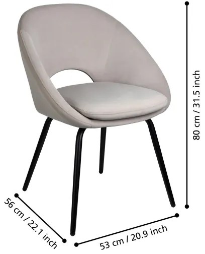 Eglo 424121 - Jedálenská stolička GUAGUA 80x56 cm šedá