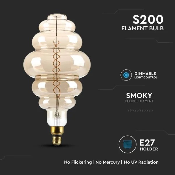 LED Stmievateľná žiarovka FILAMENT S200 E27/8W/230V 1800K
