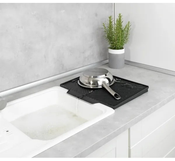 WENKO 54771100 - Odkvapkávač NELIA 34x40 cm čierny