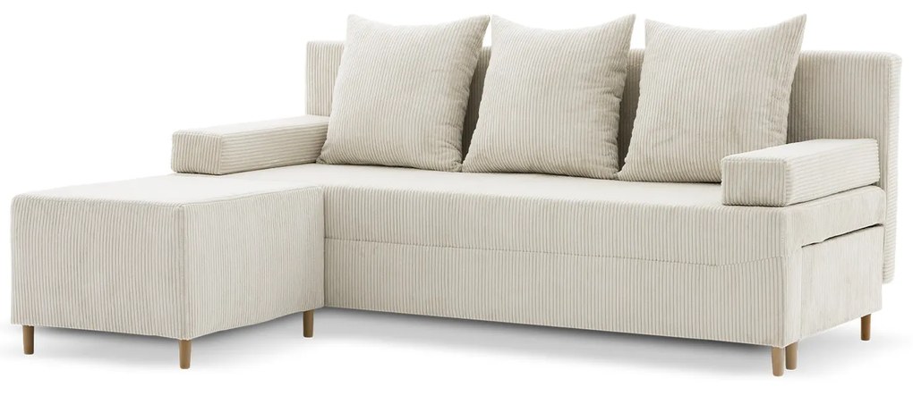 Rozkladacia pohovka s podnožkou FIREZE - poso Béžová