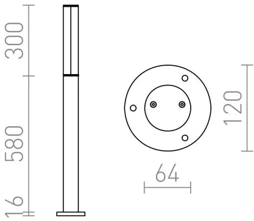 RED - Design Rendl - R10548 - LED Vonkajšia lampa VADIS LED/8W/230V IP54
