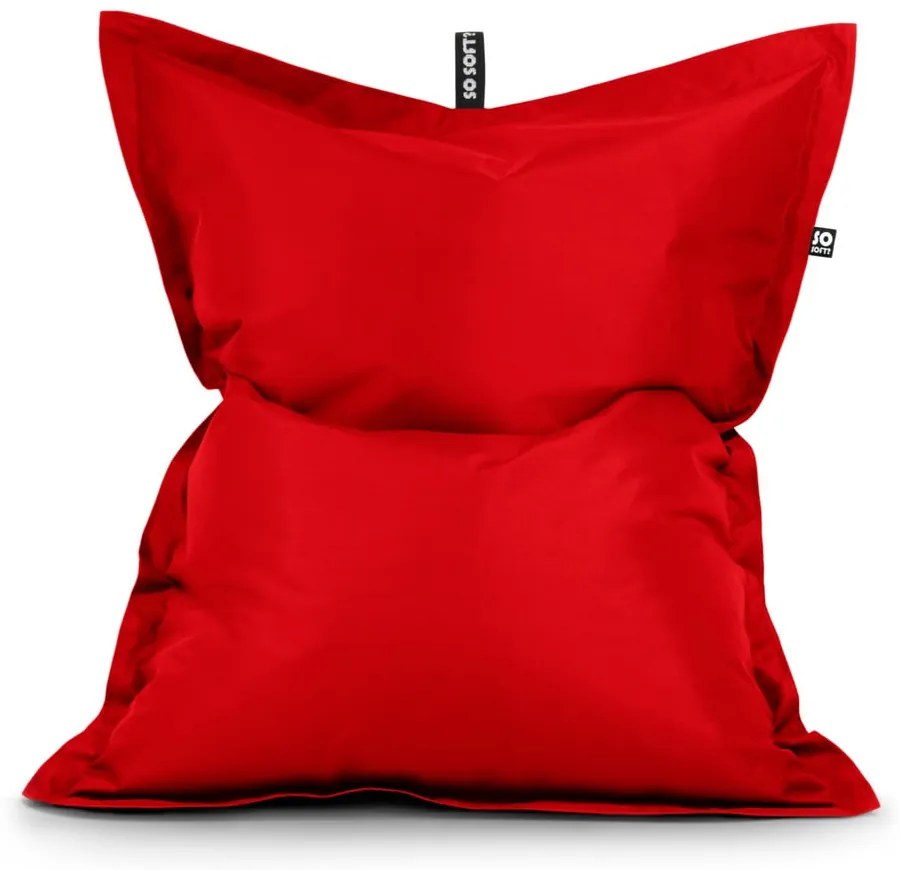 Červený detský sedací vak Pad M – So Soft?