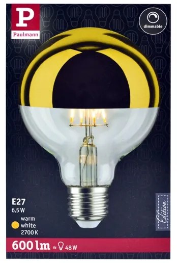 LED Stmievateľná žiarovka so zrkadlovým vrchlíkom E27/6,5W/230V - Paulmann 28675