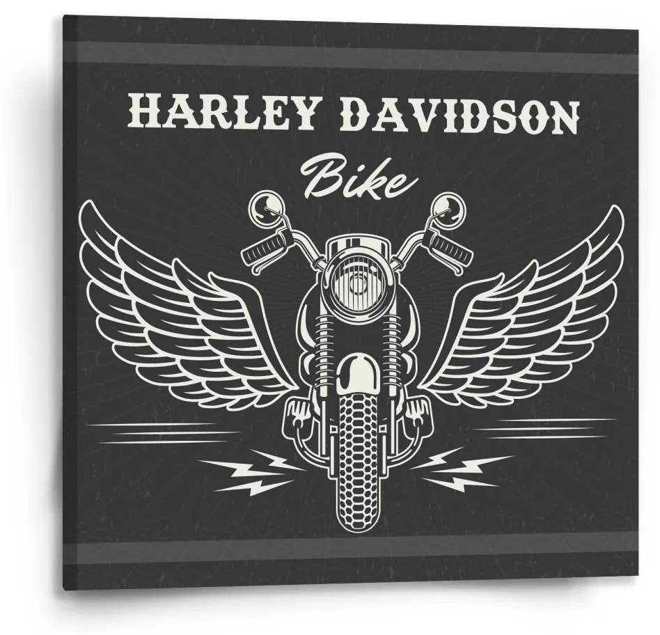 Sablio Obraz Harley-Davidson S krídlami - 110x110 cm