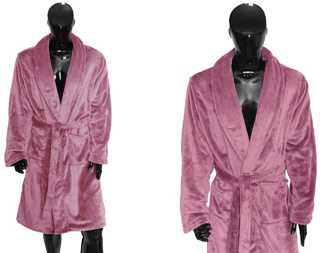 Župan z mikrovlákna Queen Ružový TiaHome - S