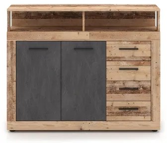 Komoda RUNA svetlohnedá/antracit