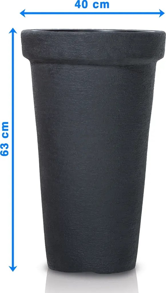 Květináč Yahir 63x40 cm antracitový