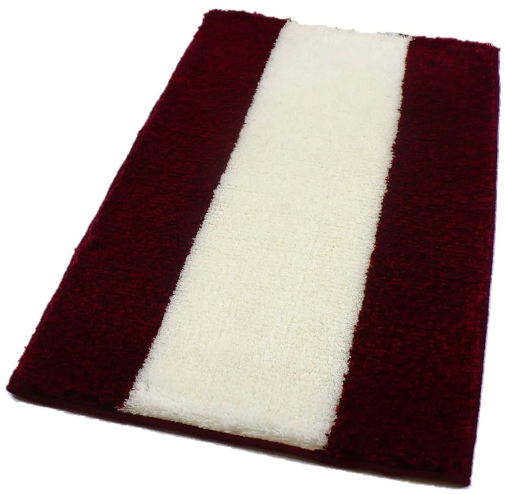 ROUTNER Kúpeľňová predložka ATHENA Bordó 10302 - Bordó / 60 x 100 cm 10302