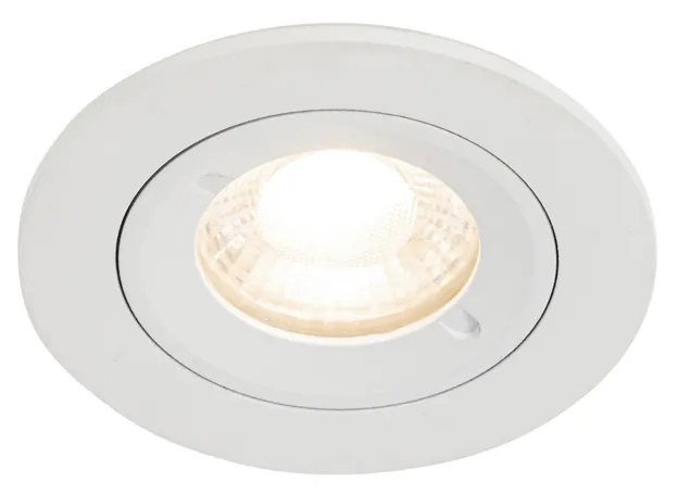 Inteligentné zapustené bodové svietidlo biele okrúhle IP44 vrátane Wifi GU10 50mm - Xena