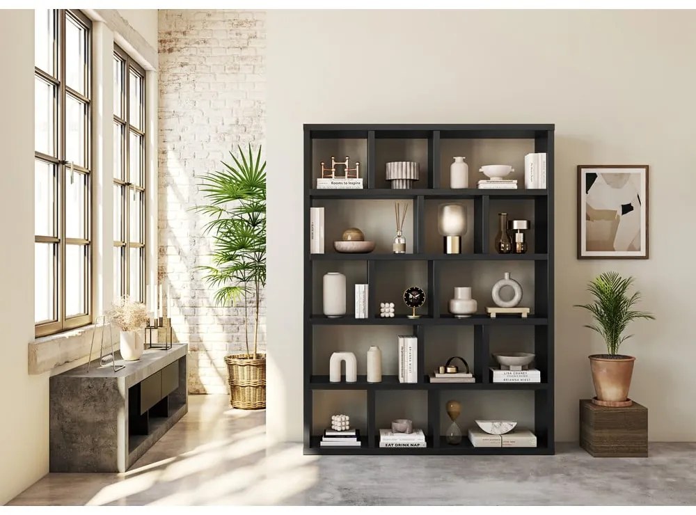 Čierna knižnica 150x198 cm Berlin – TemaHome