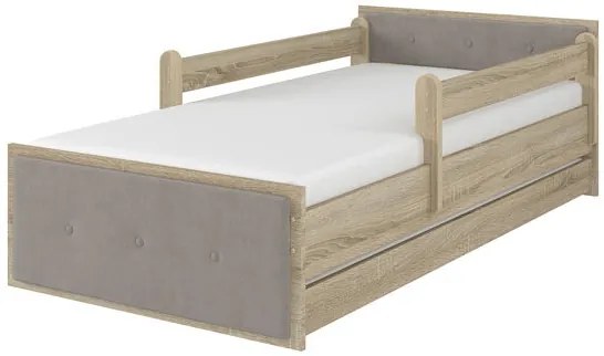 Raj posteli Detská čalúnená posteľ MAX  "hneda borovica nórska