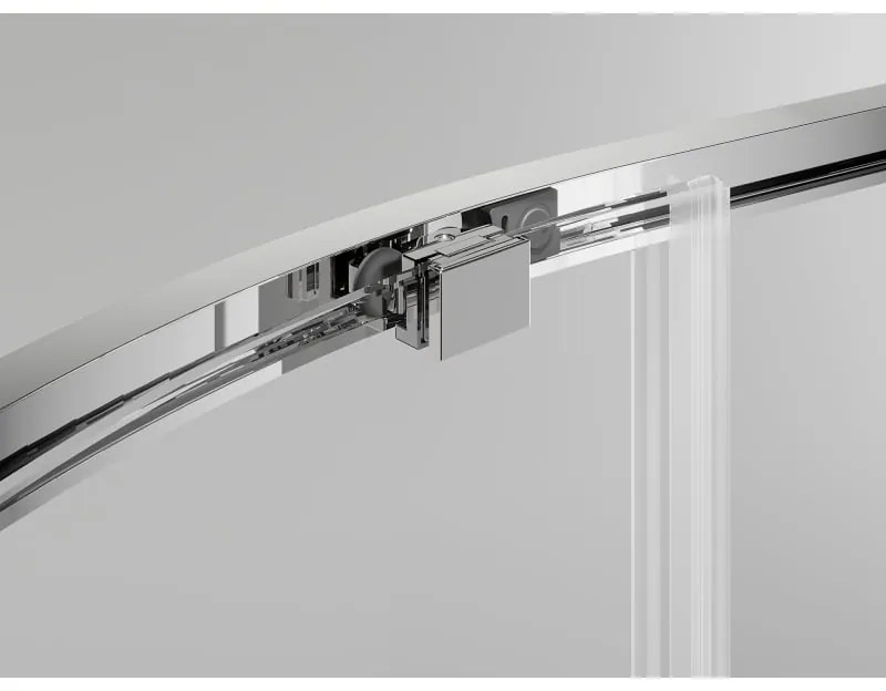 Mexen Exo, asymetrický sprchovací kút s posuvnými dverami 100 x 90 cm, 6mm číre sklo, chrómový profil, 8131-100-090-01-00