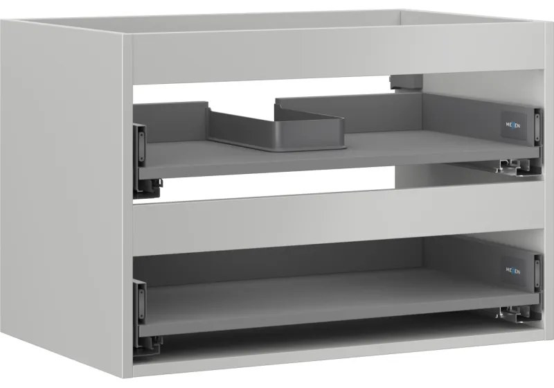Mexen Box-A, závesná skrinka 70 cm, 2 zásuvky, matná sivá, 91AX0-0700-470-2-62