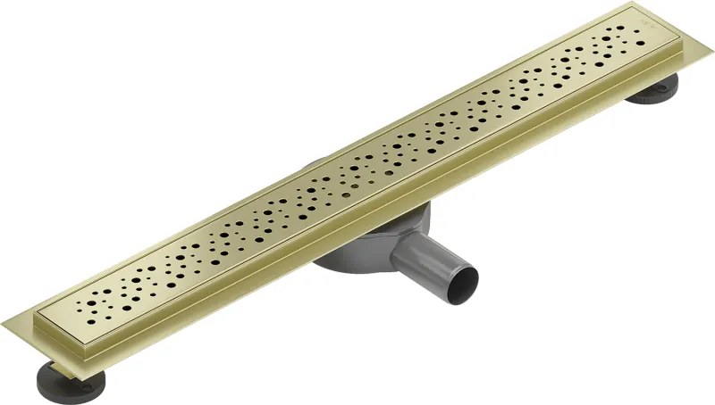 Mexen Flat 360° M12 sprchový žľab 50 cm, zlatá matná, 1A21050-40