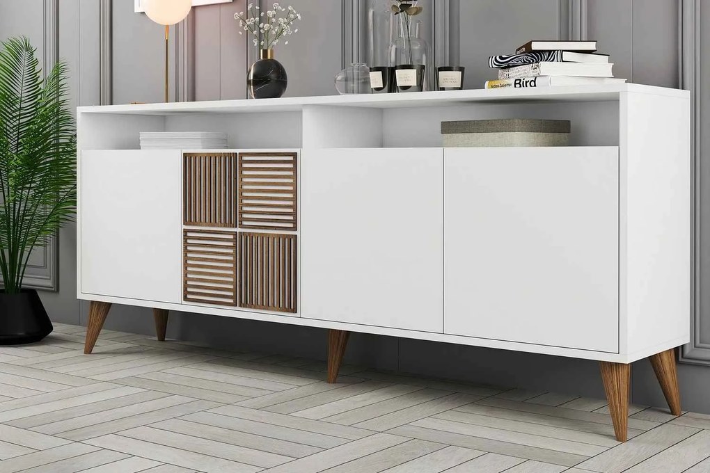 Dizajnová komoda Cadelaria 180 cm biela
