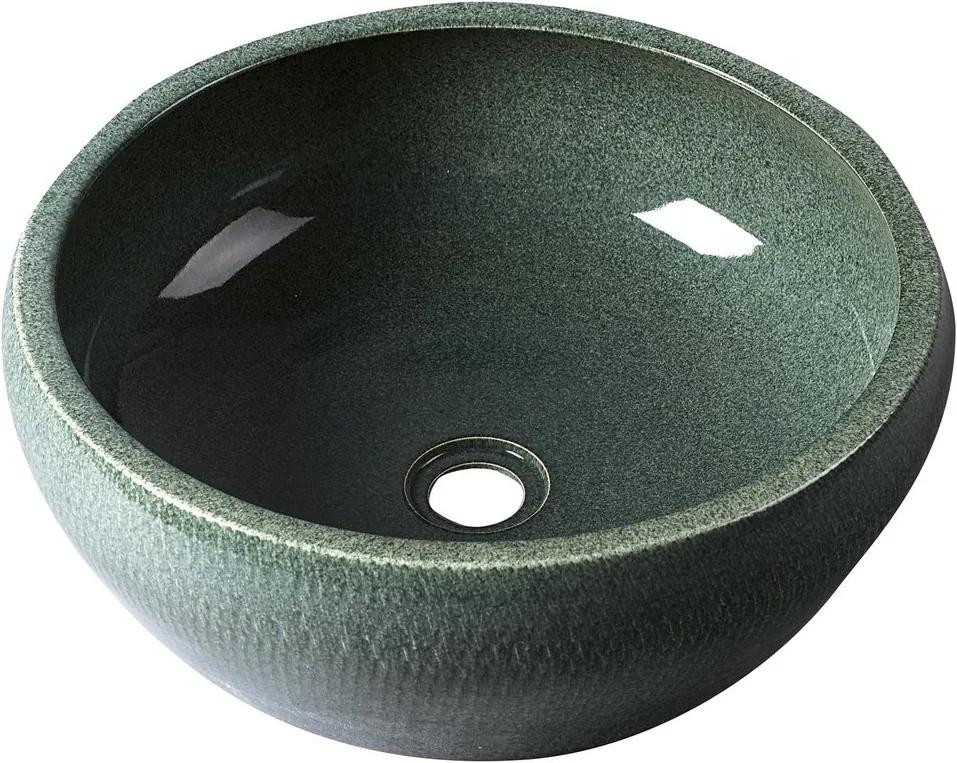 SAPHO - PRIORI keramické umývadlo, priemer 42cm, zelená (PI013)