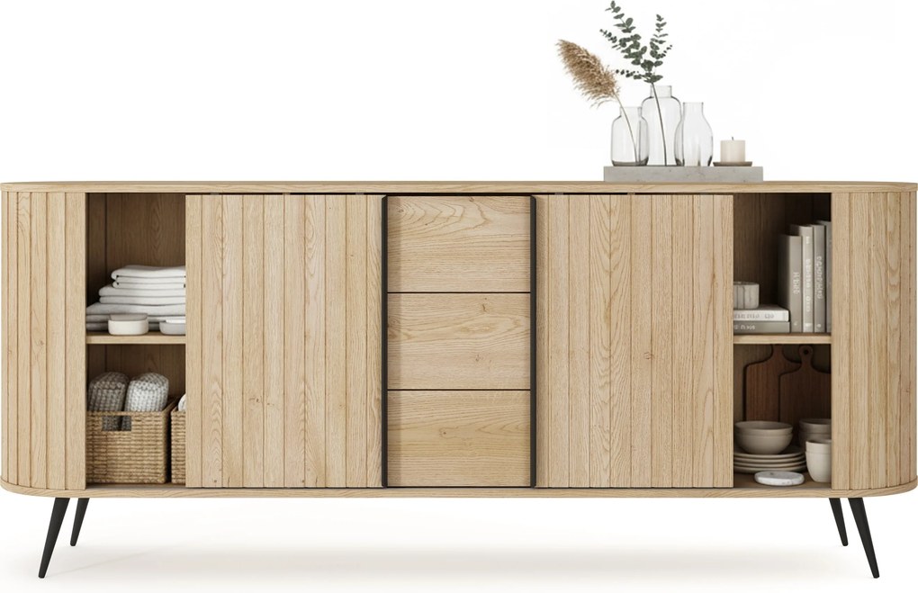 Komoda so zásuvkami Luvio 196 cm - dub cremona
