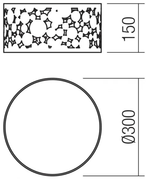 Redo 01-2138 - Stropné svietidlo MELIA 2xE27/42W/230V pr. 30 cm