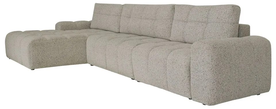 Svetlohnedá rozkladacia modulárna rohová pohovka s úložným priestorom (ľavý roh) Lulu – Miuform