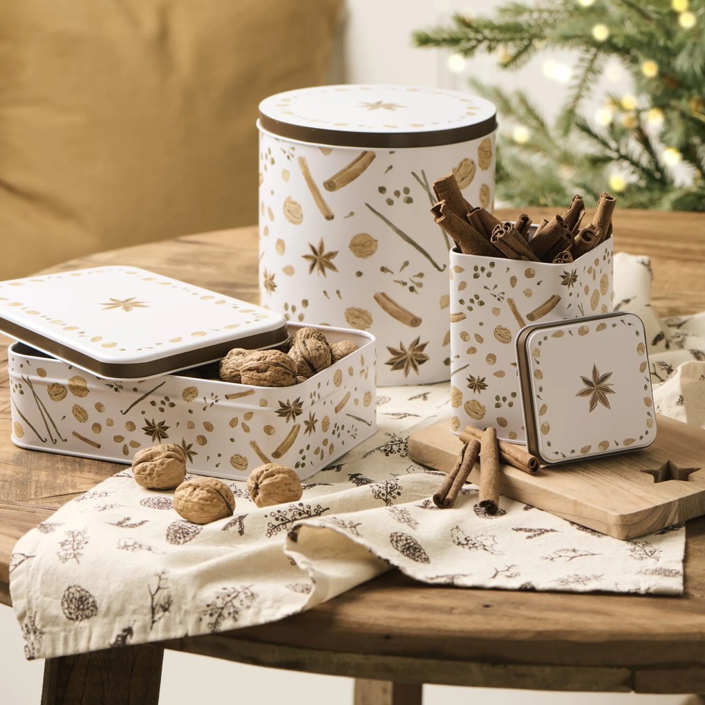 Ib Laursen Plechová dóza Christmas Spices Tall Round