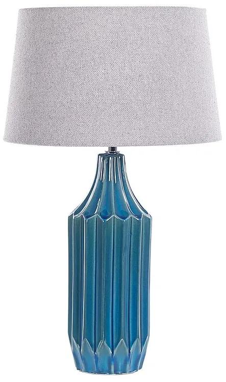 Keramická stolná lampa modrá ABAVA Beliani