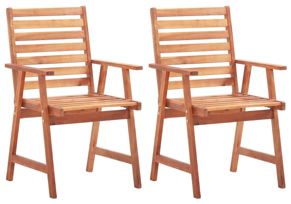 Vonkajšie jedálenské stoličky 2 ks masívne akáciové drevo