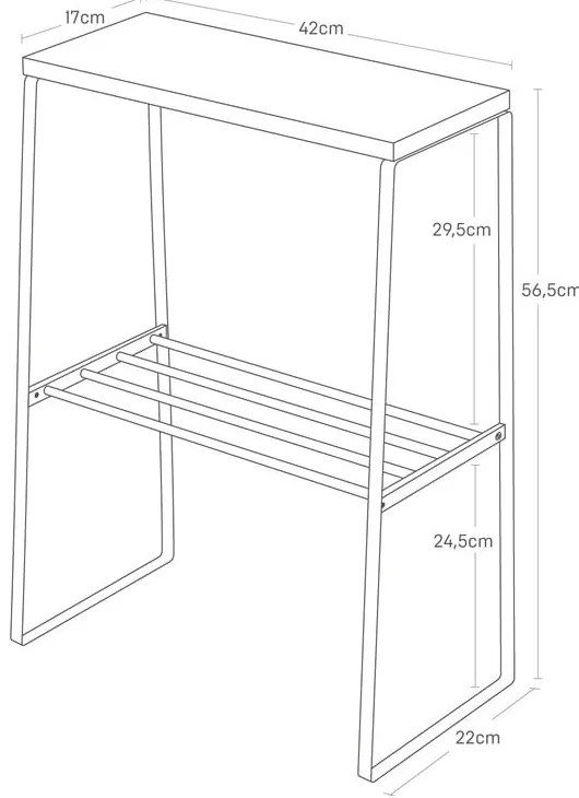 Odkladací stolík 22x42 cm Tosca – YAMAZAKI