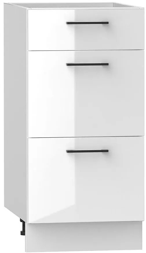 Kuchynská skrinka Oscar D40s/3 biely lesk/biela