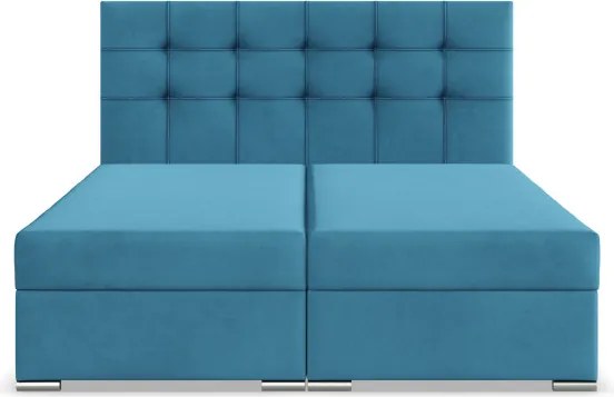 Manželská posteľ ELDA Velvet 160×200 cm modrá
