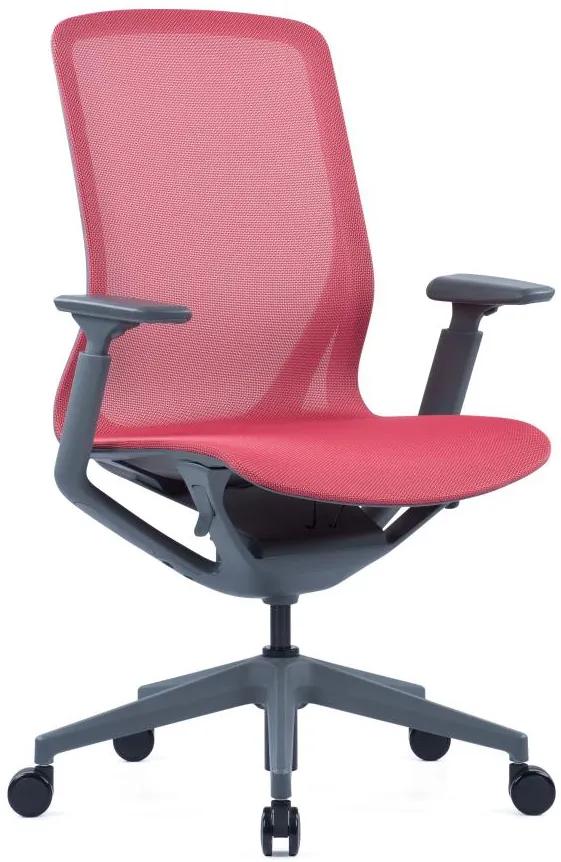 OFFICE MORE -  OFFICE MORE Kancelárska stolička C-BON DARK RED červená