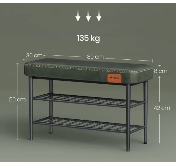 Botník ANDOR zelený/čierny