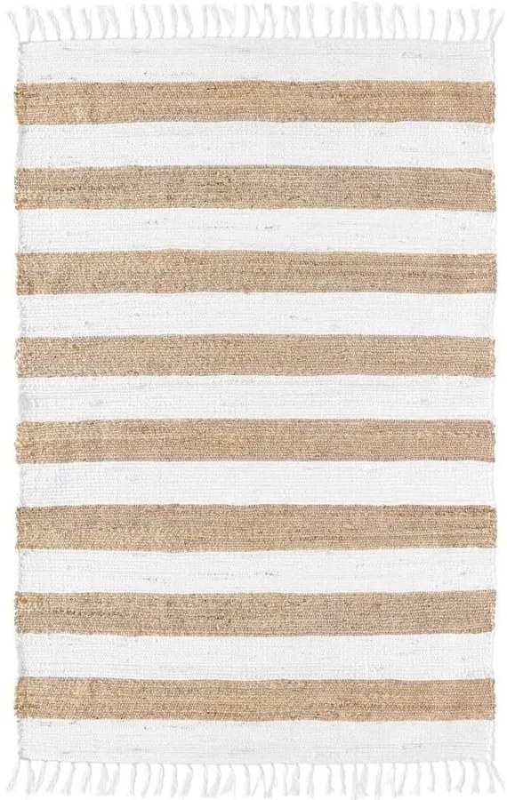 Koberec v bielo-prírodnej farbe 50x80 cm Sagane – douceur d'intérieur