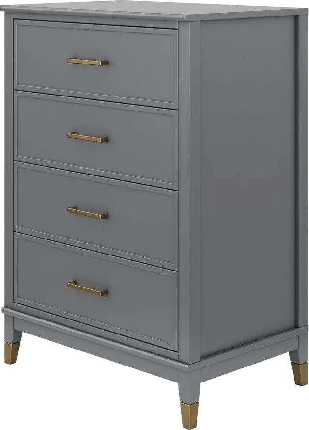 Sivá komoda CosmoLiving by Cosmopolitan Westerleigh, 75 x 106 cm