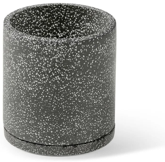 Tmavosivý kvetináč Bonami Selection Terrazzo, ø 34 cm