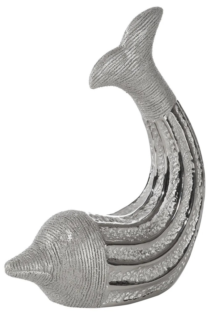 DEKORATÍVNA FIGÚRKA PATO (01) 14X6X17 CM STRIEBORNÁ