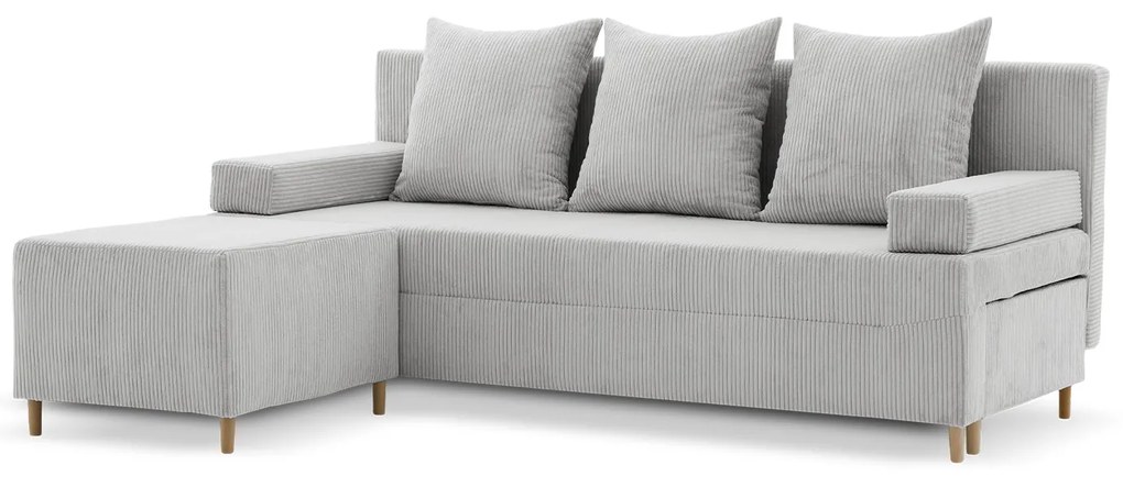 Rozkladacia pohovka s podnožkou FIREZE - poso Svetlosivá