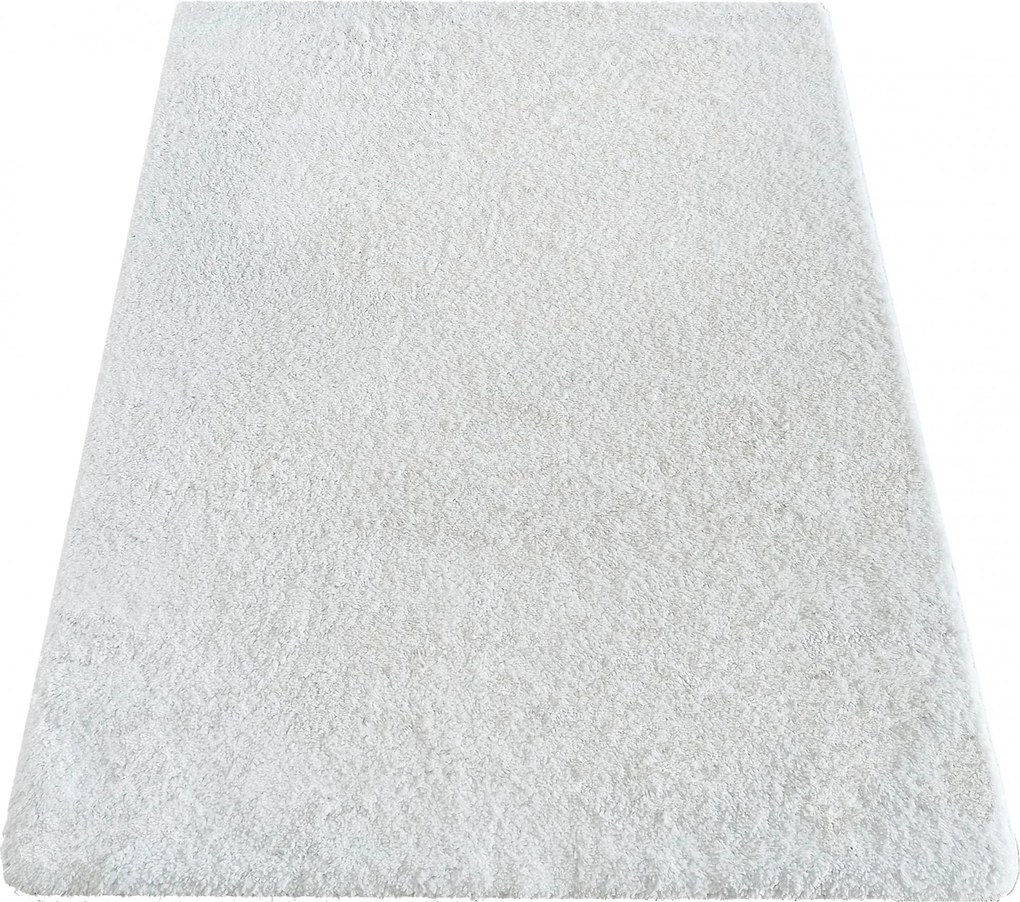 Moderný koberec SHAGGY CAMIL - biely