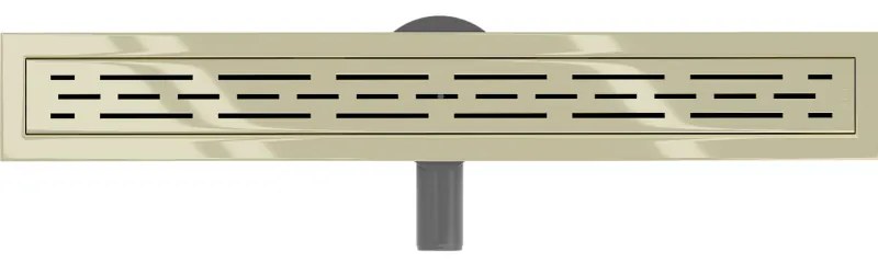 Mexen Flat 360°, nerezový sprchový žľab vzor M01 70 cm, zlatá lesklá, 1520070-40