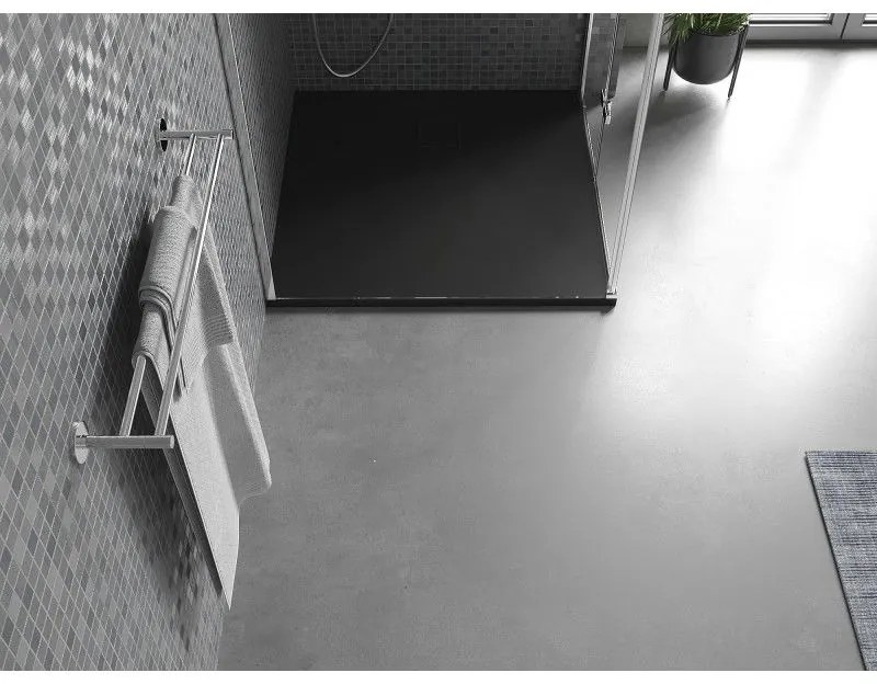 Mexen Bert, SMC štvorcová sprchová vanička 80 x 80 cm, čierna, 4K708080