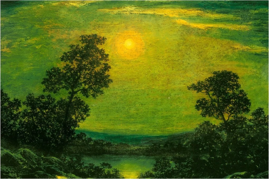 Obraz - Imitator of Ralph Albert Blakelock, Moonlight, reprodukcia (90x60 cm)
