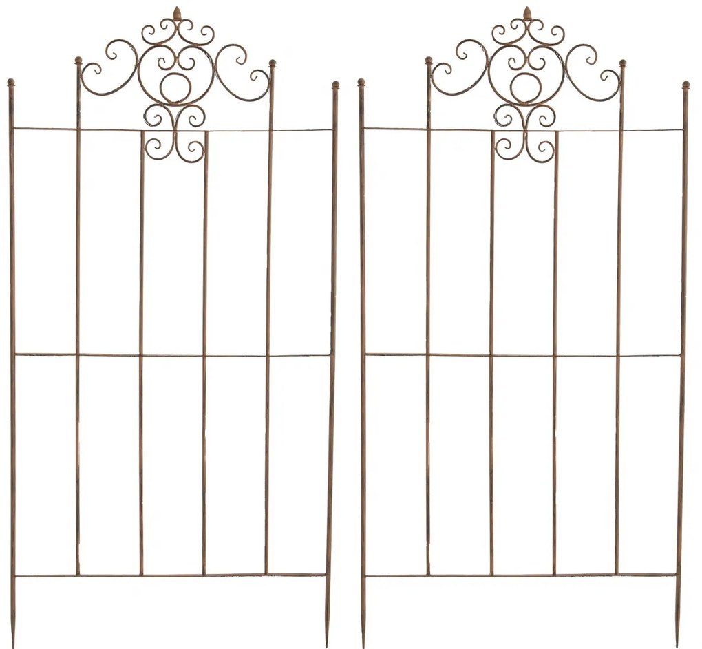 2x Mriežka na popínavé rastliny Paula - 180 x 85,5 cm - Hnedá antik