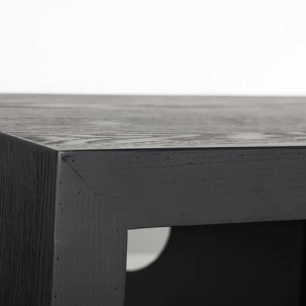 Nočný stolík 50 x 60 cm roge čierny MUZZA