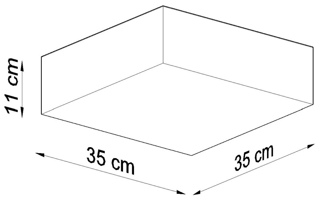 Sollux stropné svietidlo prisadené HORUS 35 čierne SL.0136