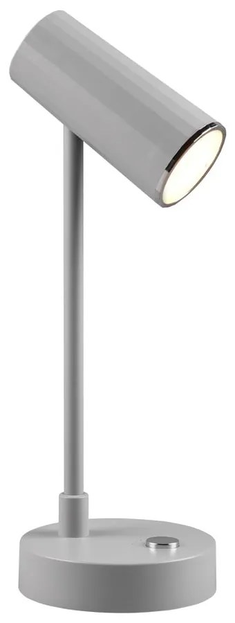 Svetlosivá LED stolová lampa so stmievačom (výška 28 cm) Lenny – Trio